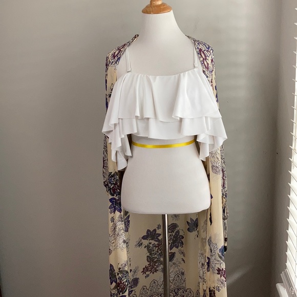 SOLD!  Sheer Floral Kimono Angie Large - Picture 6 of 13